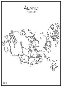 Stadskarta över Åland