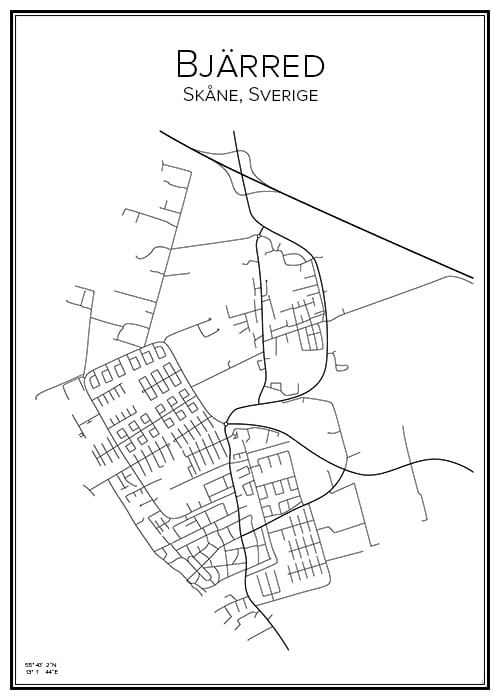 Stadskarta över Bjarred