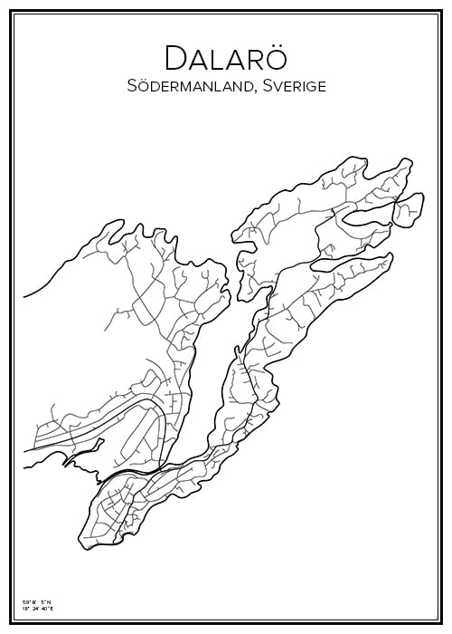 Stadskarta över Dalarö