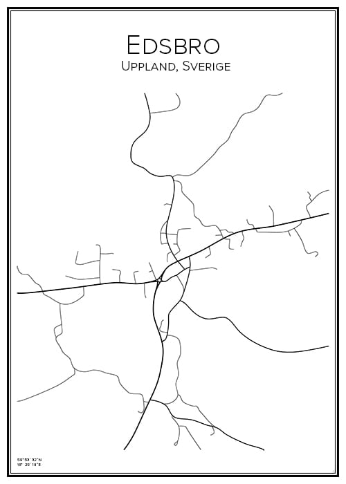 Stadskarta över Edsbro