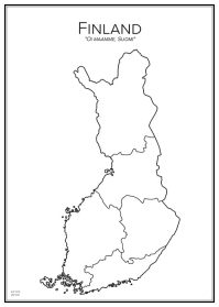 Stadskarta över Finland