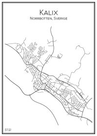 Stadskarta över Kalix