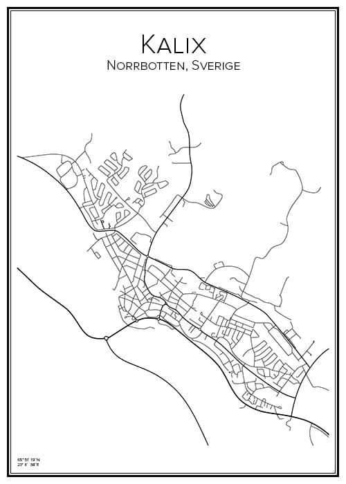 Stadskarta över Kalix