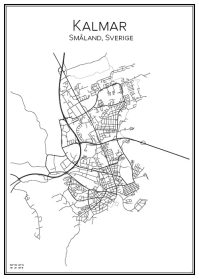 Stadskarta över Kalmar