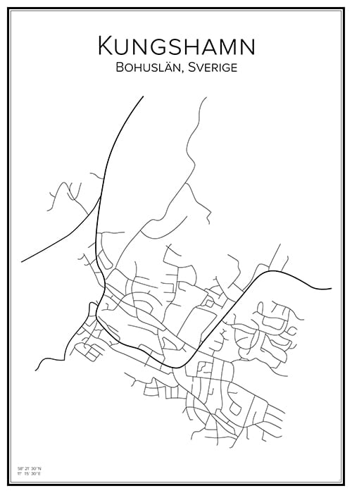 Stadskarta över Kungshamn