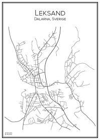Stadskarta över Leksand