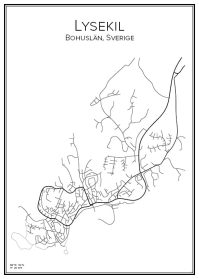 Stadskarta över Lysekil