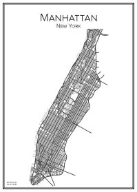 Stadskarta över Manhattan