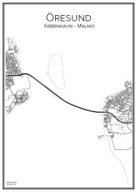 Stadskarta över Öresund