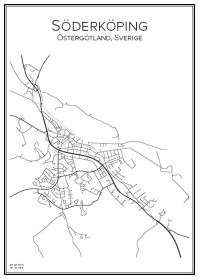 Stadskarta över Söderköping