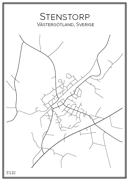 Stadskarta över Stenstorp