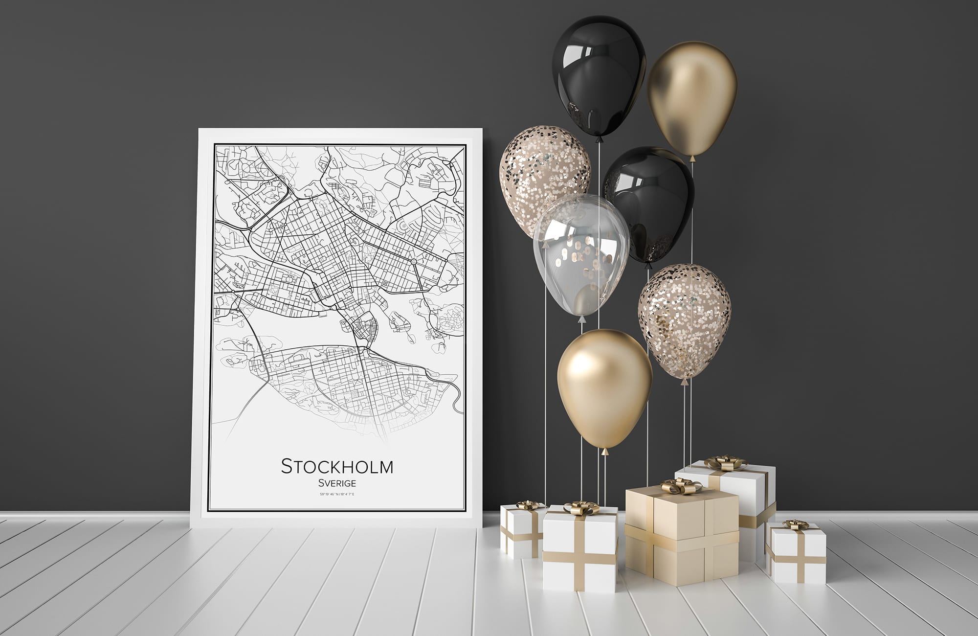Stadskarta över Stockholm