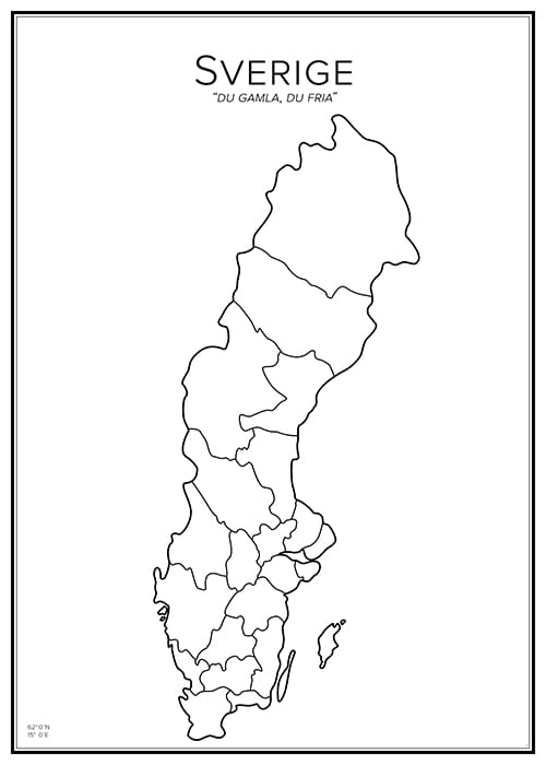 Stadskarta över Sverige