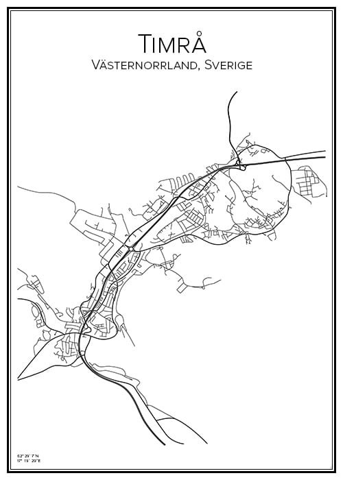 Stadskarta över Timrå