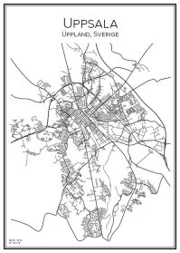 Stadskarta över Uppsala