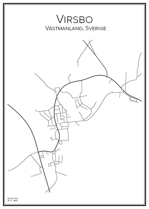 Stadskarta över Virsbo