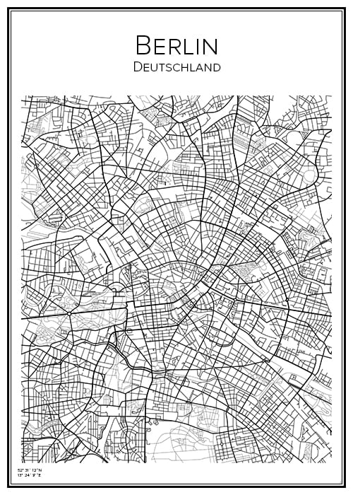 Stadskarta över Berlin