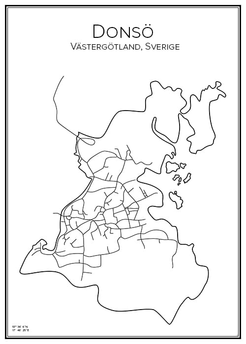 Stadskarta över Donsö