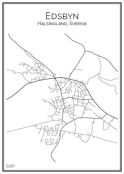 Stadskarta över Edsbyn