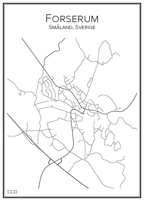 Stadskarta över Forserum