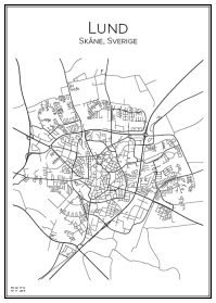 Stadskarta över Lund