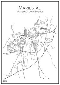 Stadskarta över Mariestad