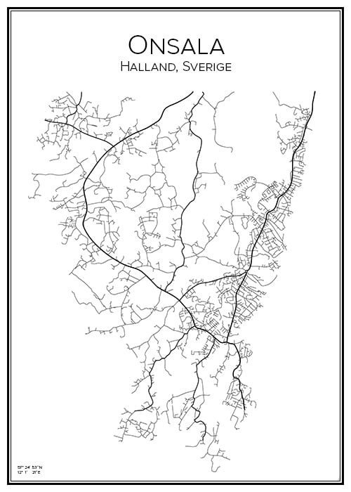 Stadskarta över Onsala
