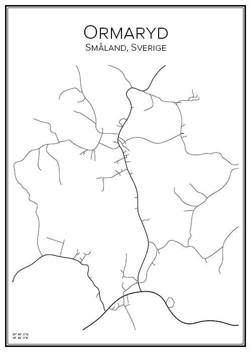 Stadskarta över Ormaryd