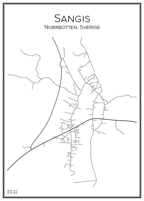 Stadskarta över Sangis