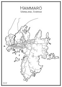 Stadskarta över Hammarö
