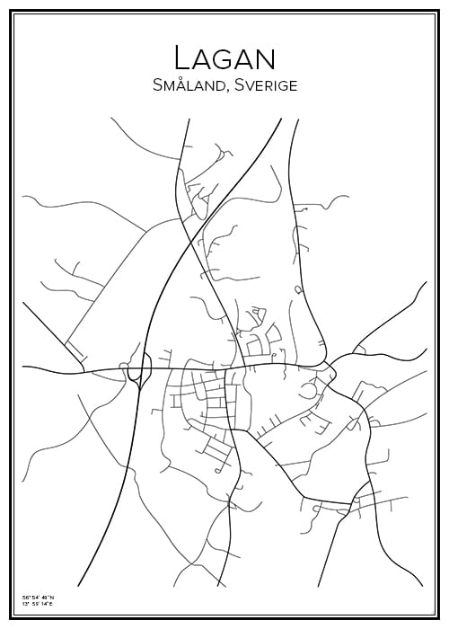Stadskarta över Lagan