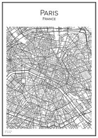 Stadskarta över Paris