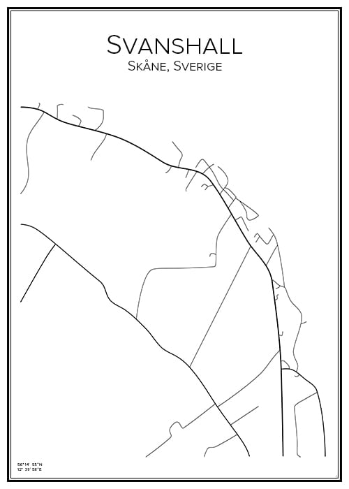 Stadskarta över Svanshall