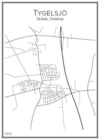 Stadskarta över Tygelsjö