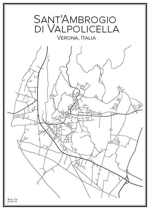 Stadskarta över Valpolicella