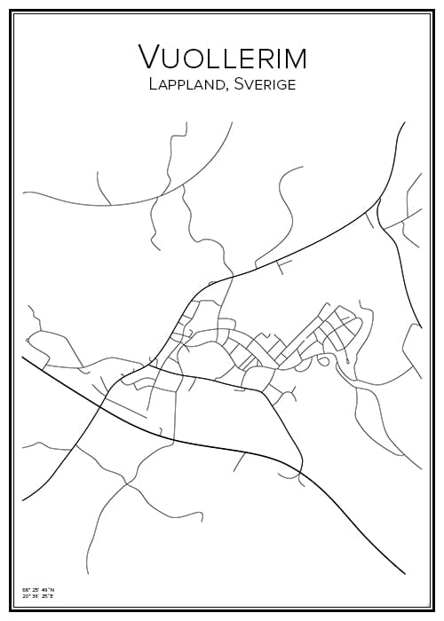 Stadskarta över Vuollerim