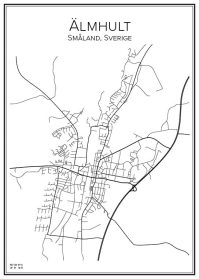 Stadskarta över Älmhult