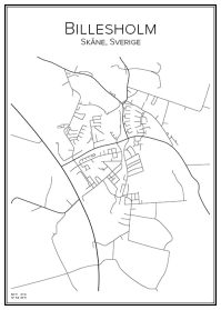 Stadskarta över Billesholm