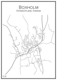 Stadskarta över Boxholm