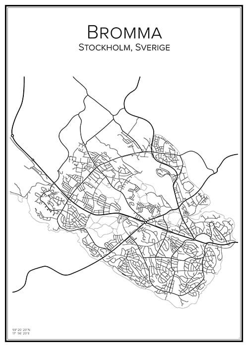 Stadskarta över Bromma