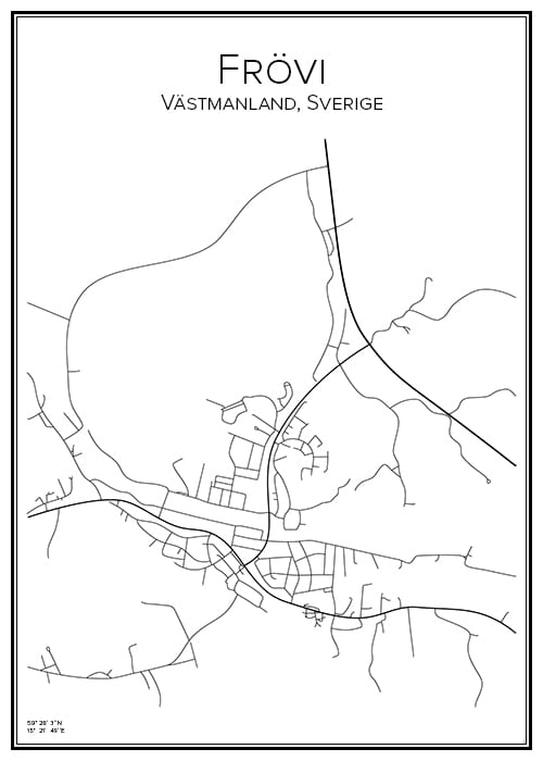 Stadskarta över Frövi