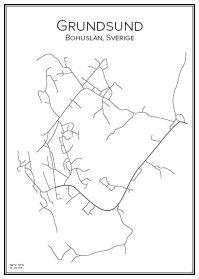 Stadskarta över Grundsund