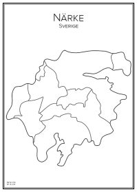 Stadskarta över Närke