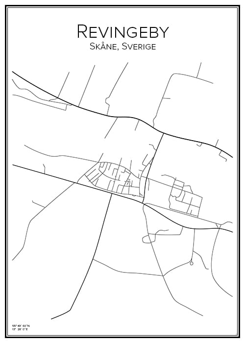 Stadskarta över Revingeby