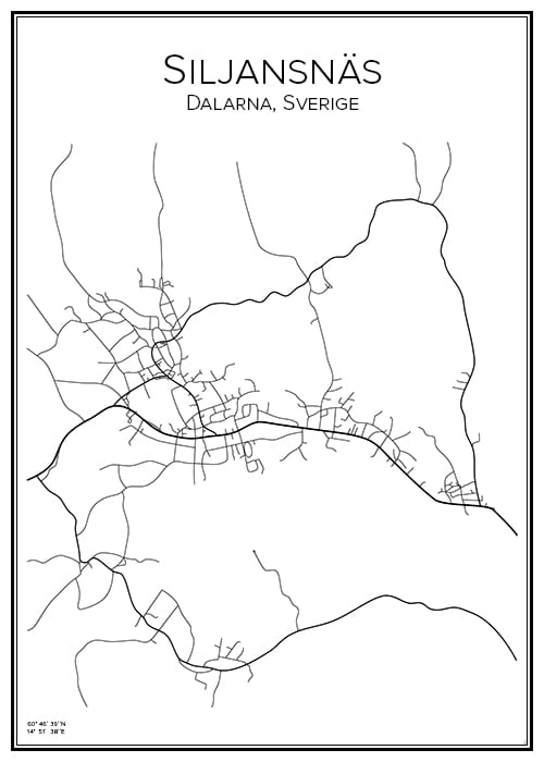 Stadskarta över Siljansnäs