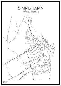 Stadskarta över Simrishamn