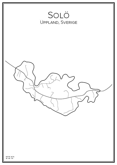 Stadskarta över Solö