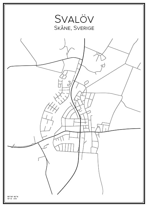 Stadskarta över Svalöv
