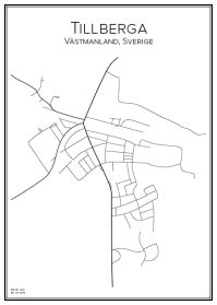 Stadskarta över Tillberga