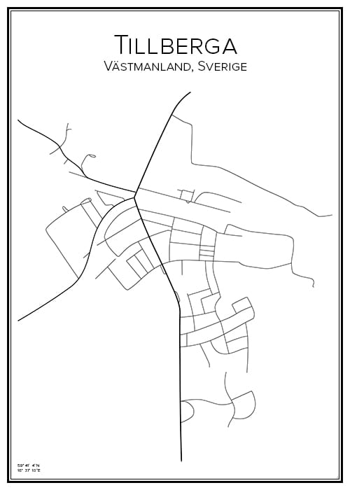 Stadskarta över Tillberga